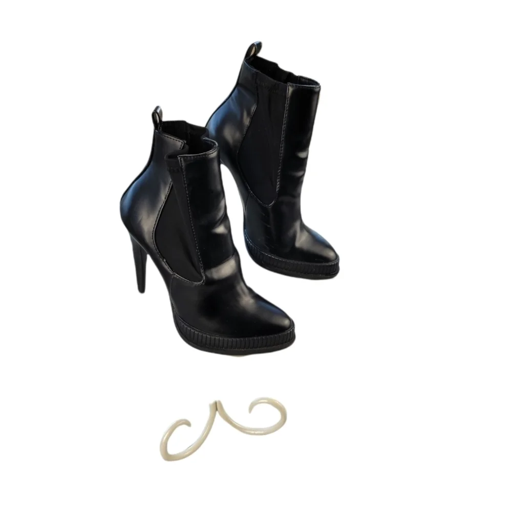 ZARA Traffaluc stiletto platform pull-on Ankle‎ Boot
